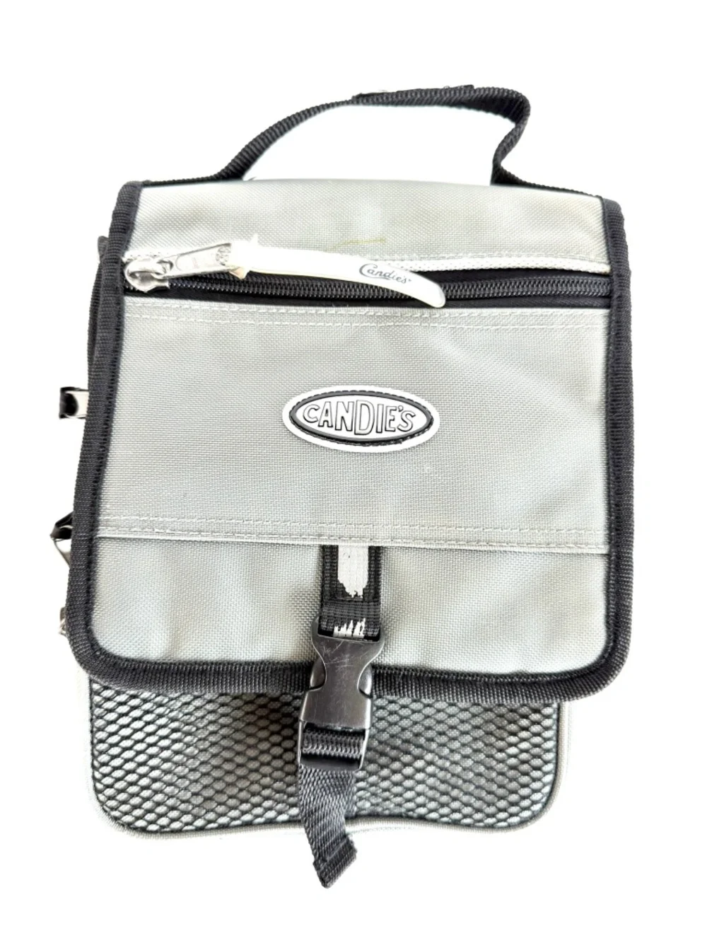 Vintage Candies Convertible Crossbody Purse Belt Bag Gray Heavy Duty Retro 9